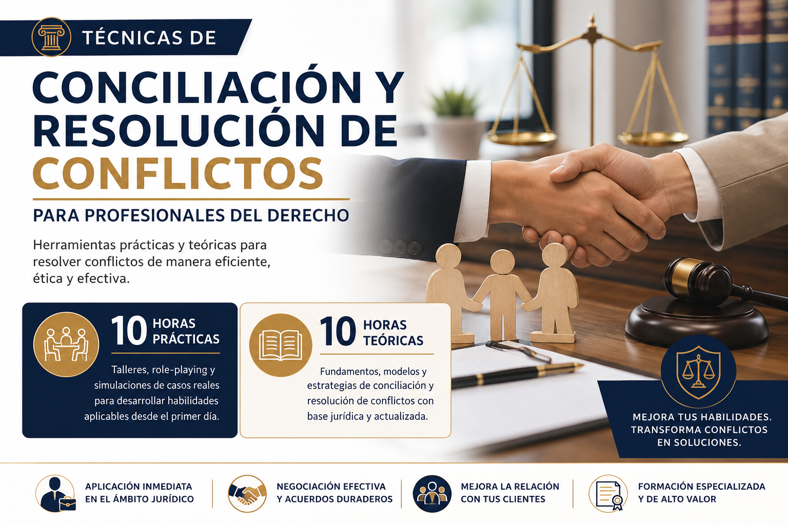 Técnicas de Conciliación y Resolución de Conflictos para Profesionales del Derecho