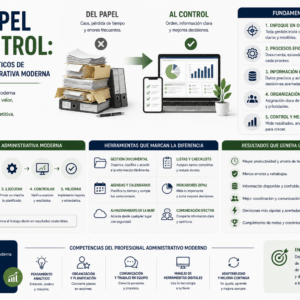 Del papel al control: fundamentos prácticos de la gestión administrativa moderna