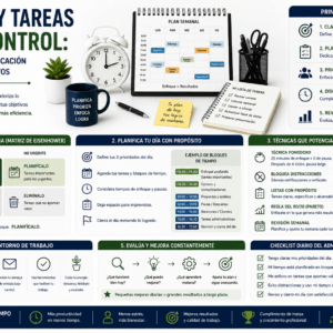 Tiempo y tareas bajo control: técnicas de planificación para administrativos
