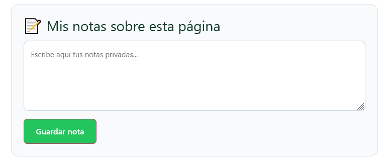 Mis notas sobre esta página