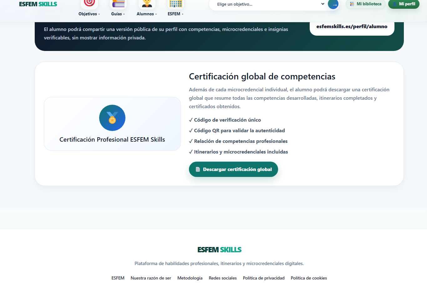 Certificación ESFEM PRO