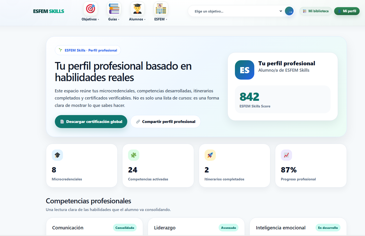 Perfil profesional ESFEM PRO