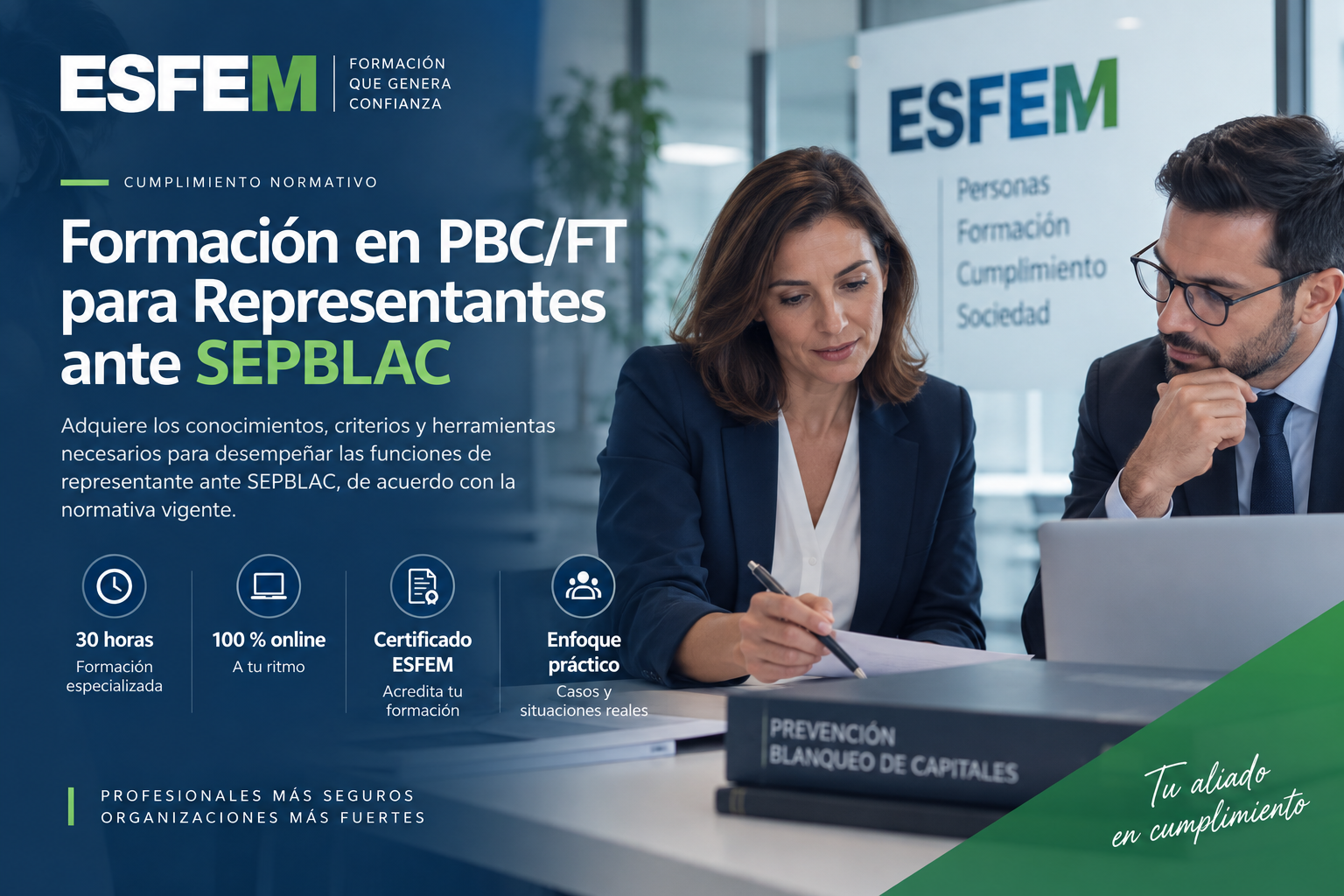 Formación en PBC/FT para Representantes ante SEPBLAC