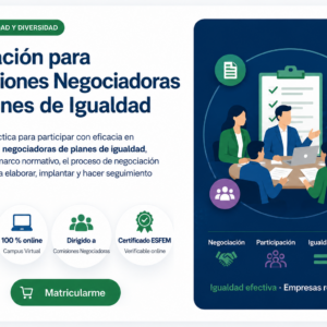 Formación para Comisiones Negociadoras de Planes de Igualdad